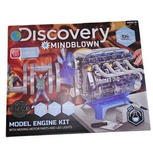 Discovery #Mindblown Engine Kit 104-Pc/STEM Toy/Ages 8+/Moving Parts/LED Lights